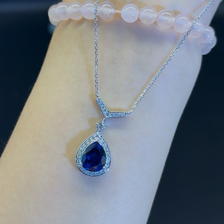 海蓝宝项链
