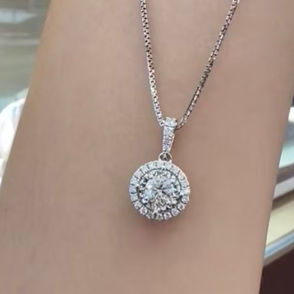 外水滴围镶项链