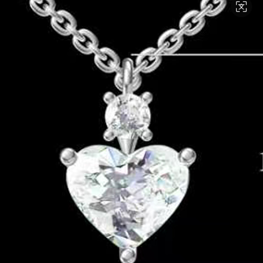 1.5卡心形+圆项链 